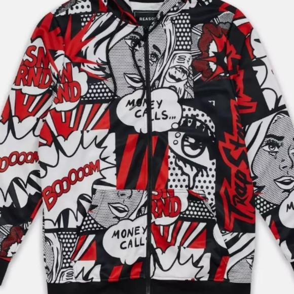 Money Calls Comic Print Hoodie - Picture 2 of 2